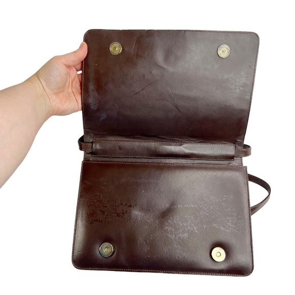 Brown Faux Leather & Suede Patchwork Front Shoulder Purse - Picture 9 of 15